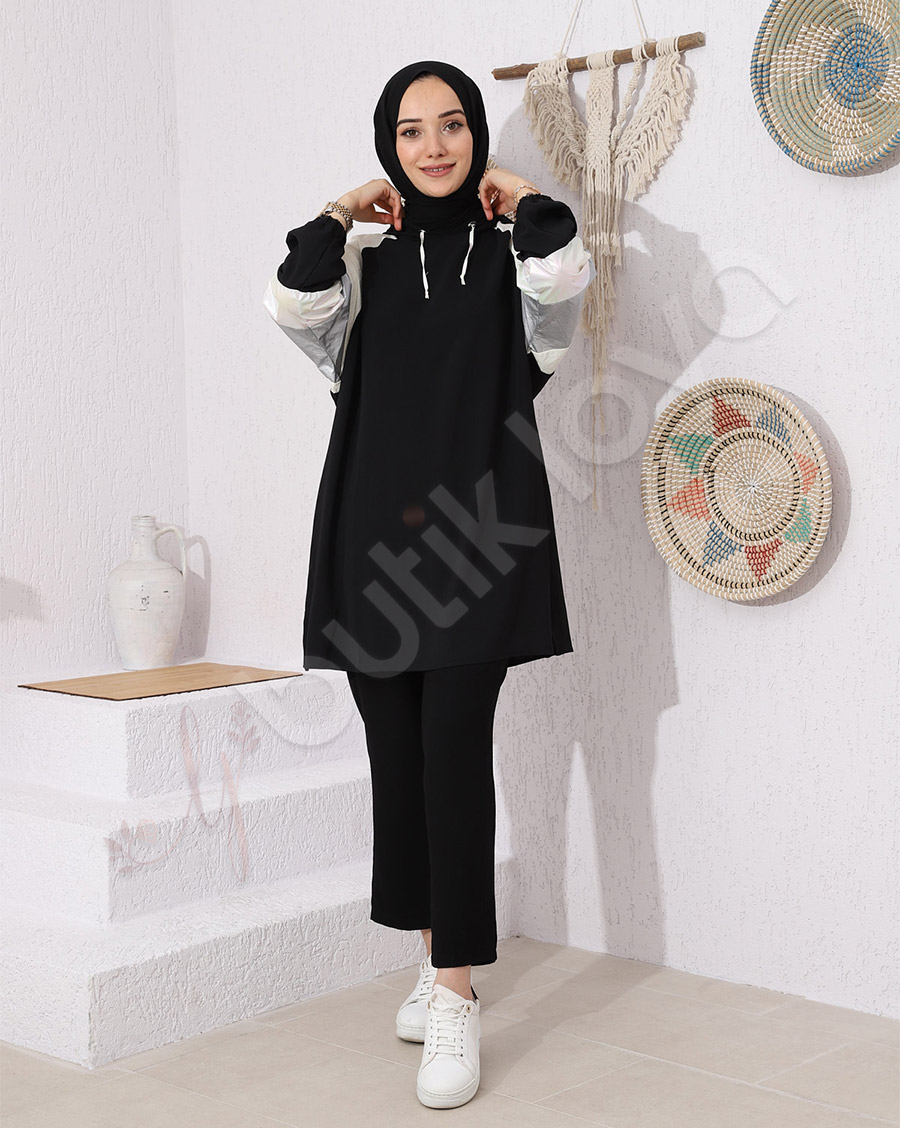 Çift Renkli Krinkıl Tunik