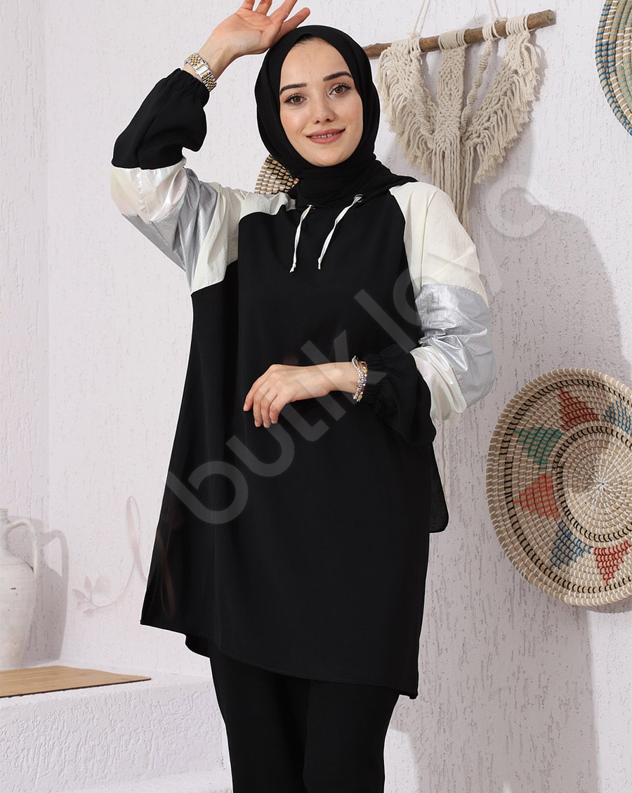 Çift Renkli Krinkıl Tunik