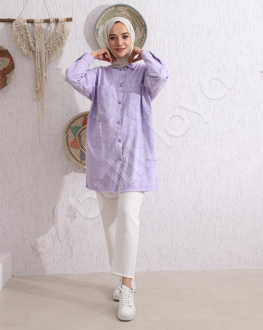 Çıt Çıt Düğme Detaylı Gömlek