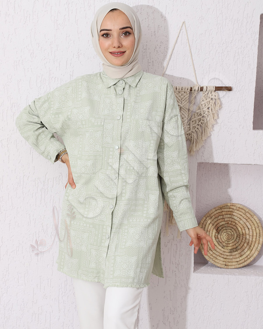 Çıt Çıt Düğme Detaylı Gömlek