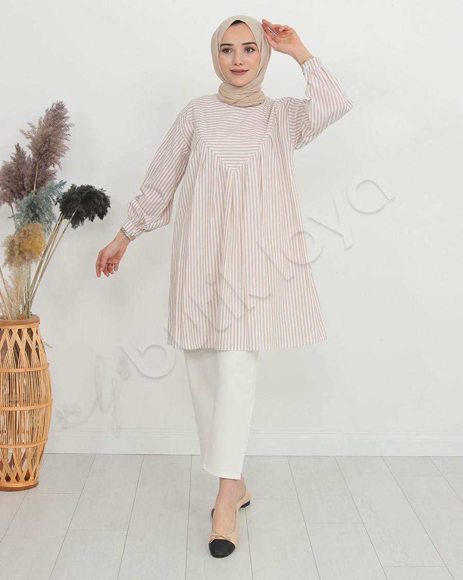 Çizgili Salaş Gömlek