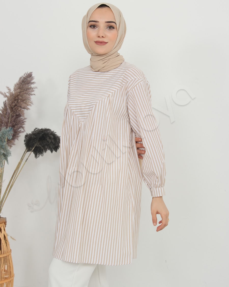 Çizgili Salaş Gömlek