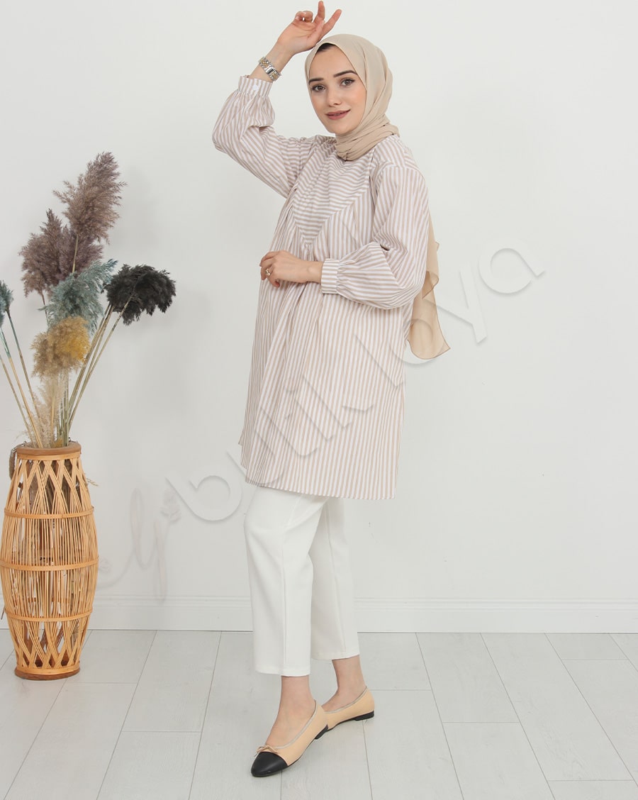 Çizgili Salaş Gömlek