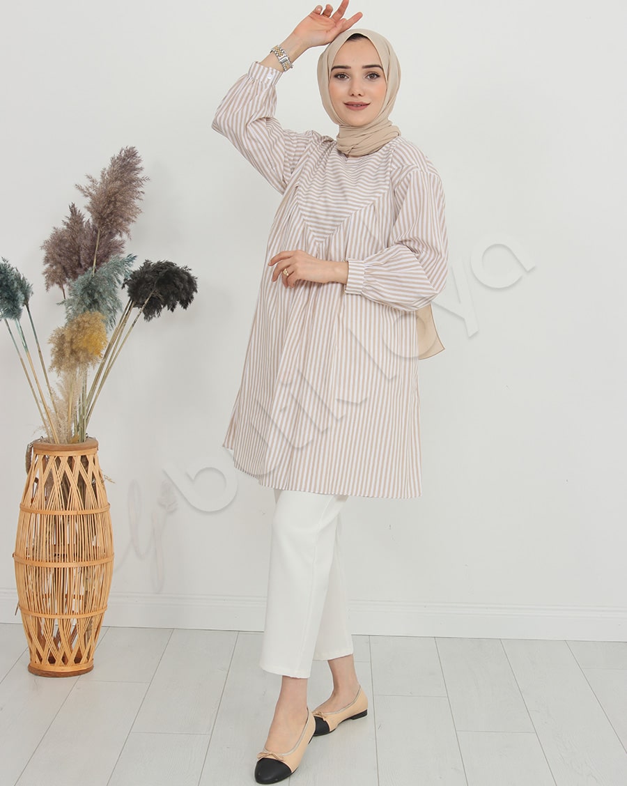 Çizgili Salaş Gömlek