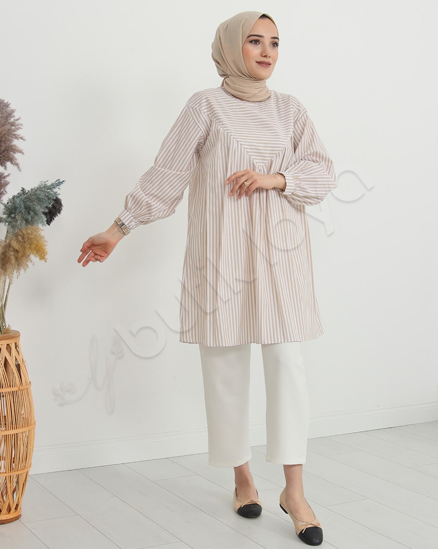 Çizgili Salaş Gömlek