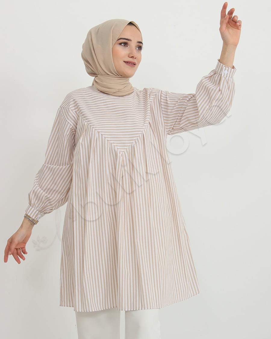 Çizgili Salaş Gömlek