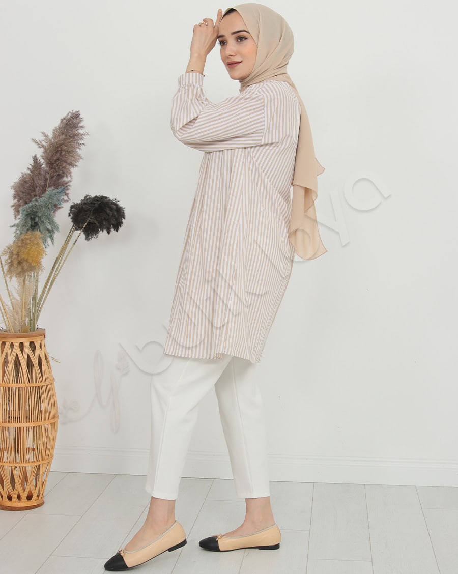 Çizgili Salaş Gömlek