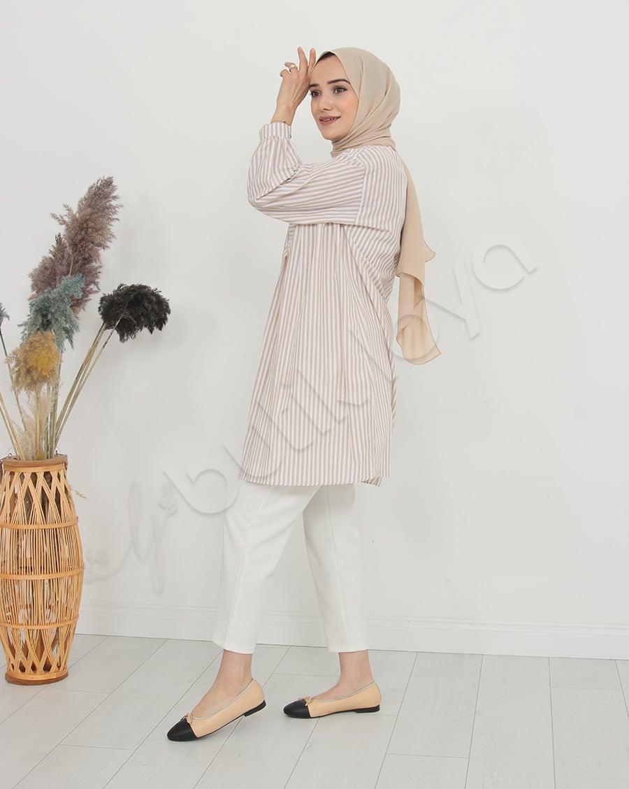 Çizgili Salaş Gömlek