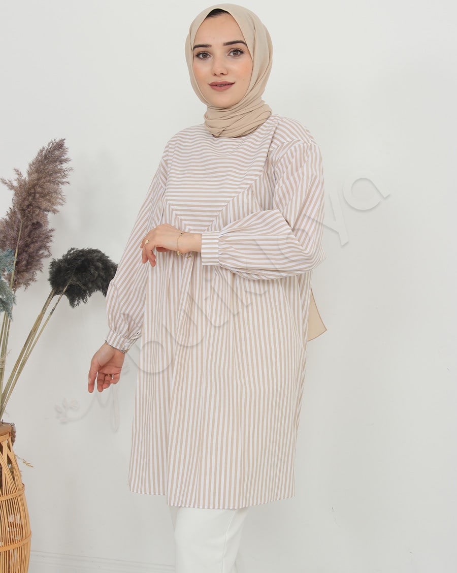 Çizgili Salaş Gömlek