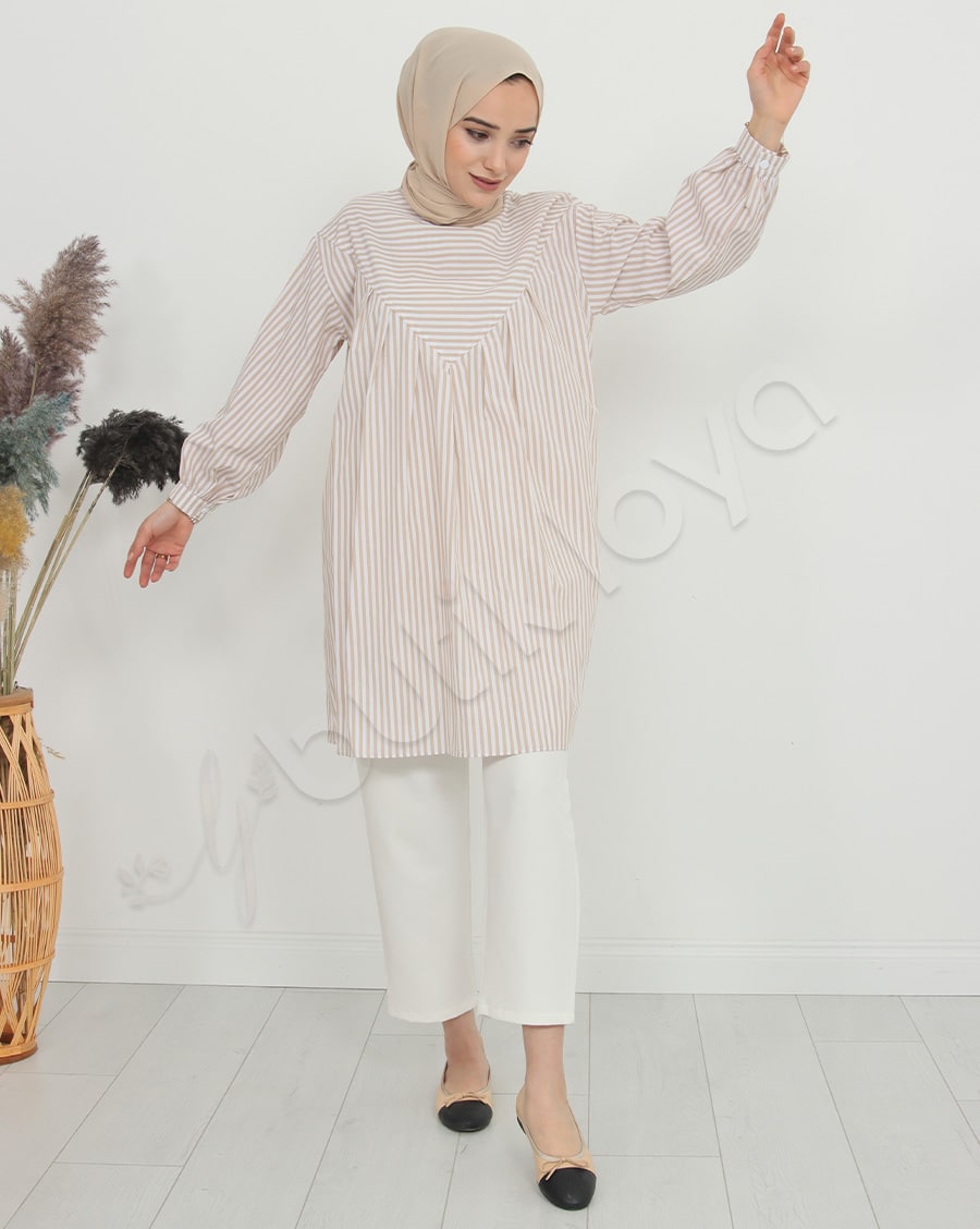 Çizgili Salaş Gömlek