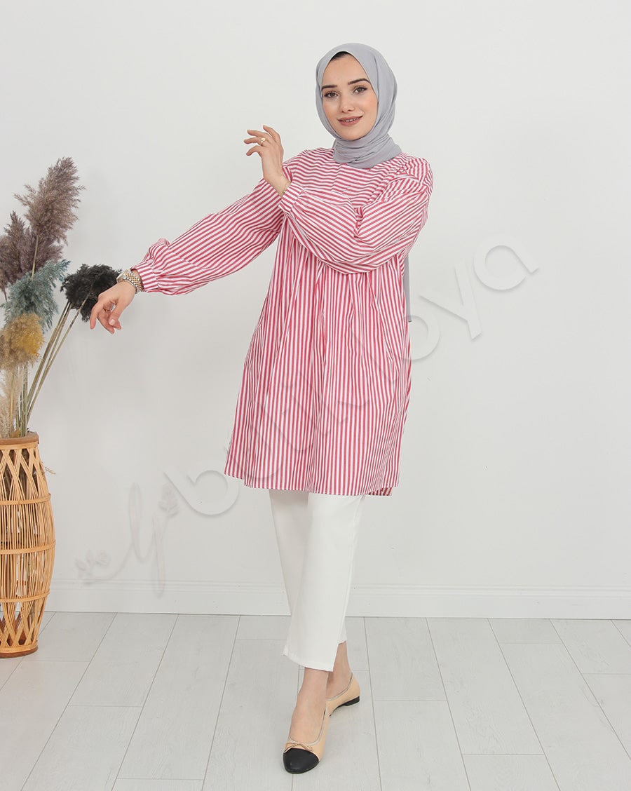 Çizgili Salaş Gömlek