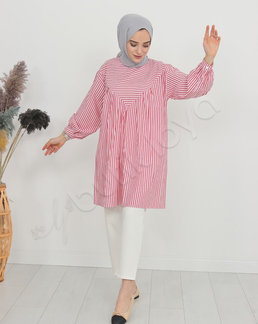 Çizgili Salaş Gömlek