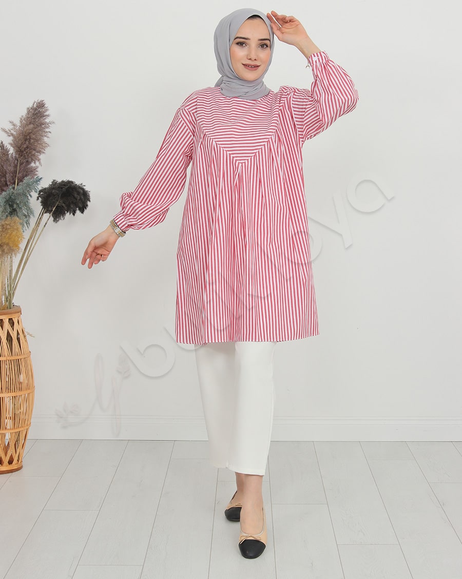 Çizgili Salaş Gömlek