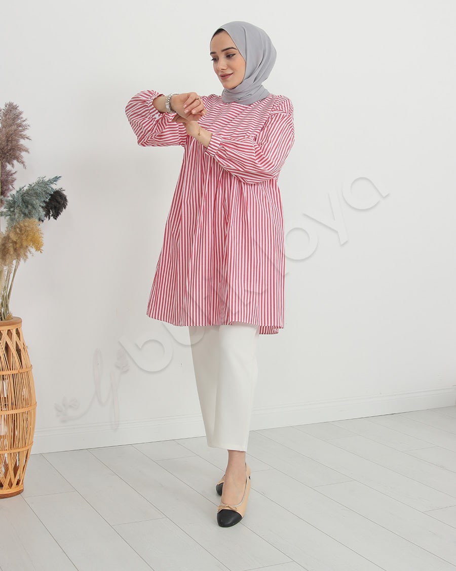 Çizgili Salaş Gömlek