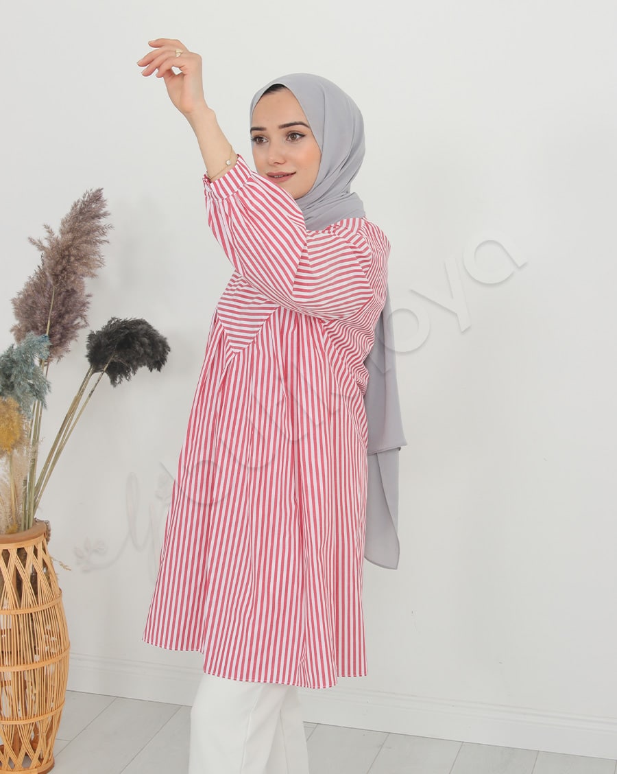 Çizgili Salaş Gömlek