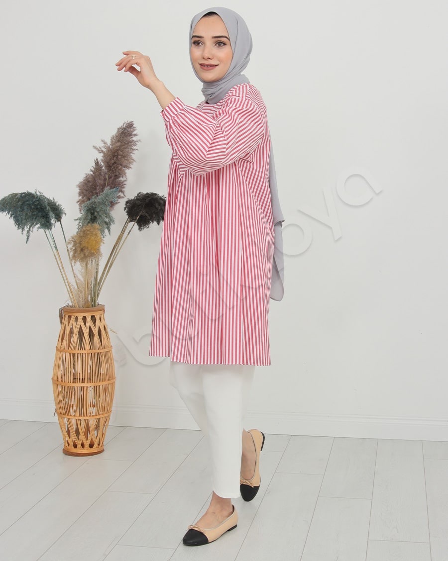 Çizgili Salaş Gömlek