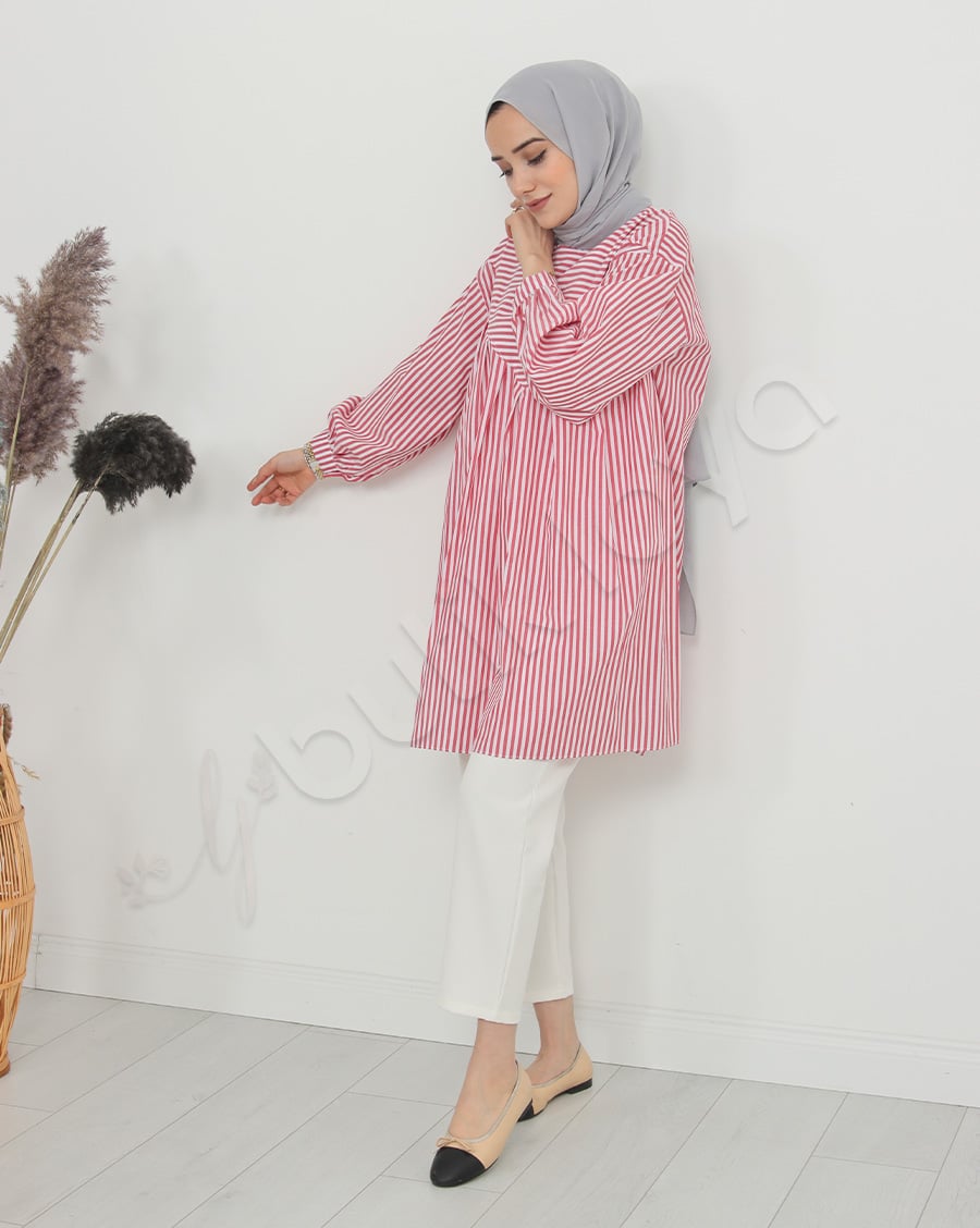 Çizgili Salaş Gömlek