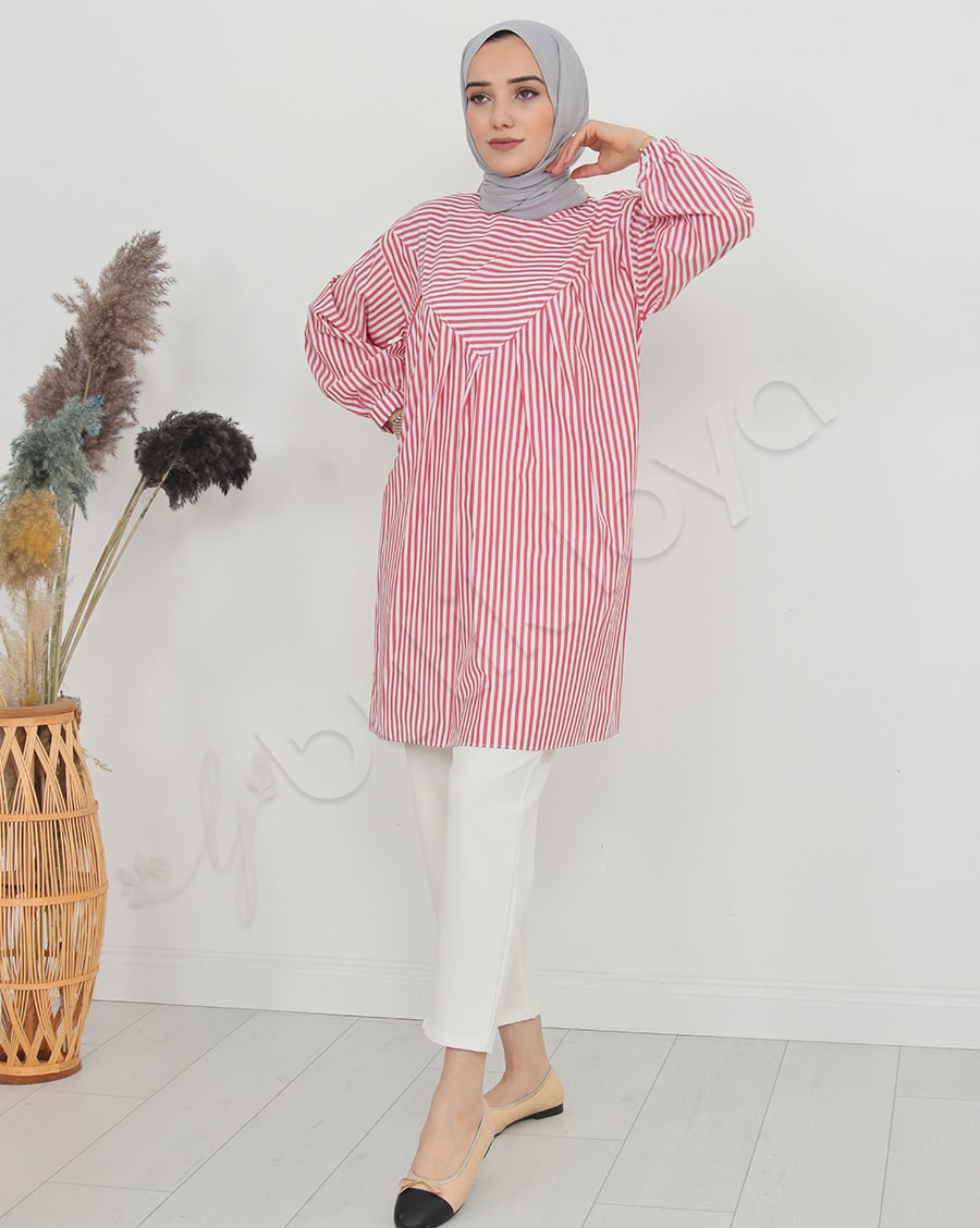 Çizgili Salaş Gömlek