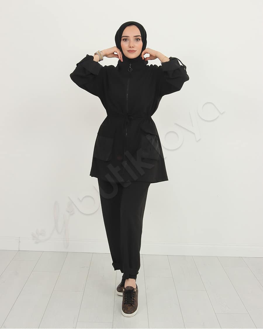 Fermuarlı Cepli İkili Takım