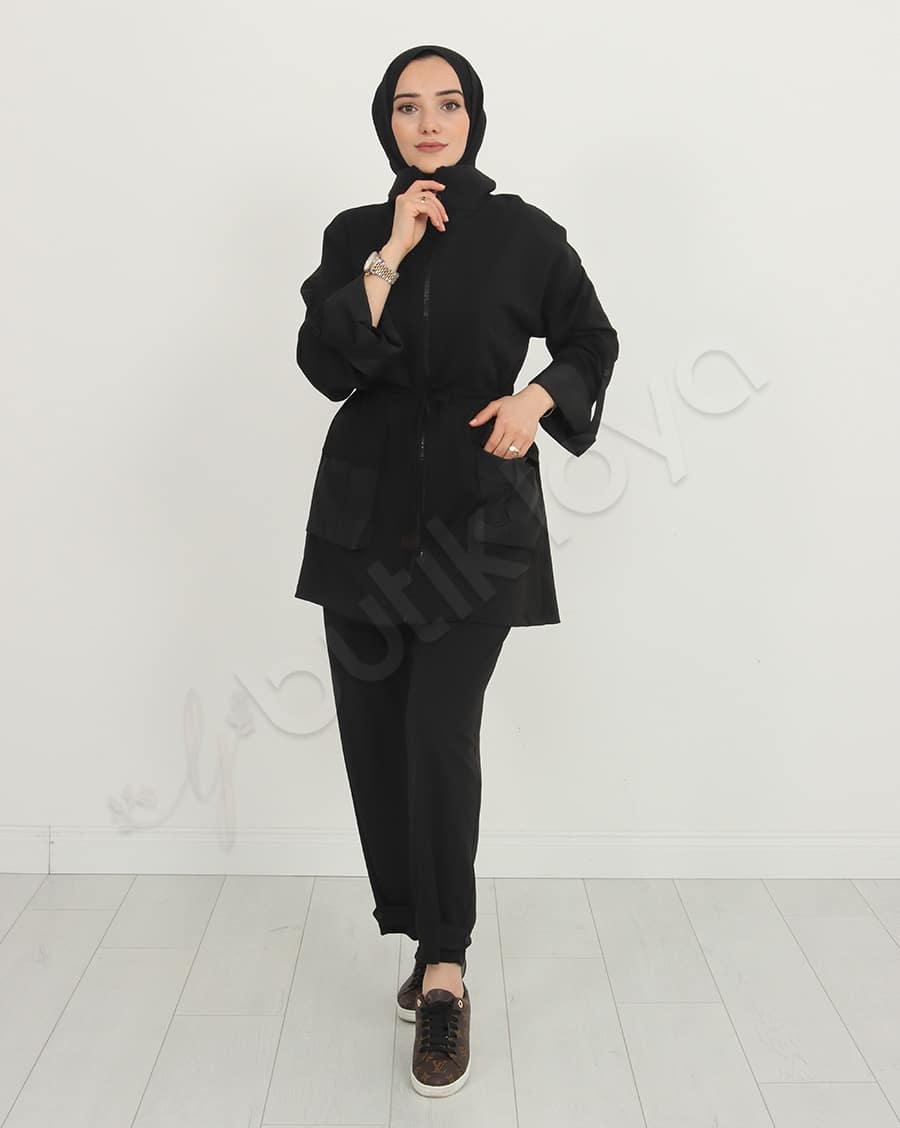 Fermuarlı Cepli İkili Takım