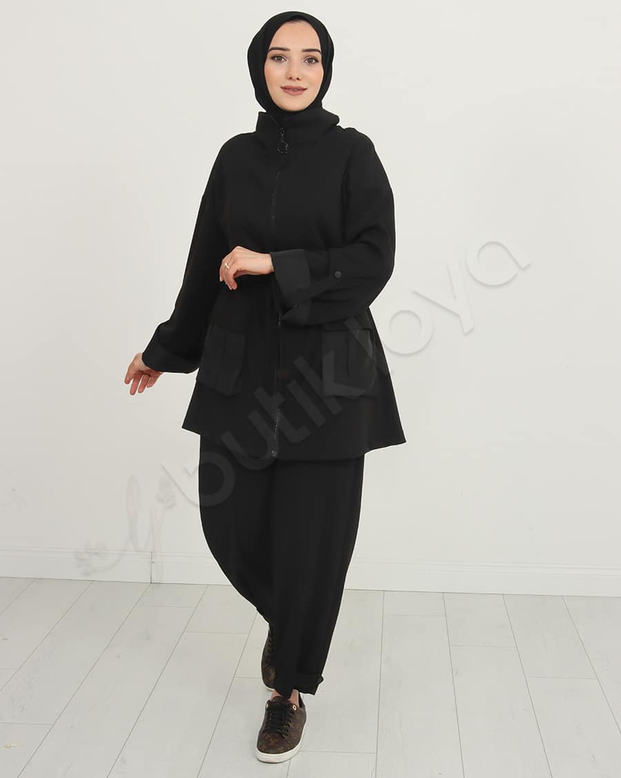 Fermuarlı Cepli İkili Takım