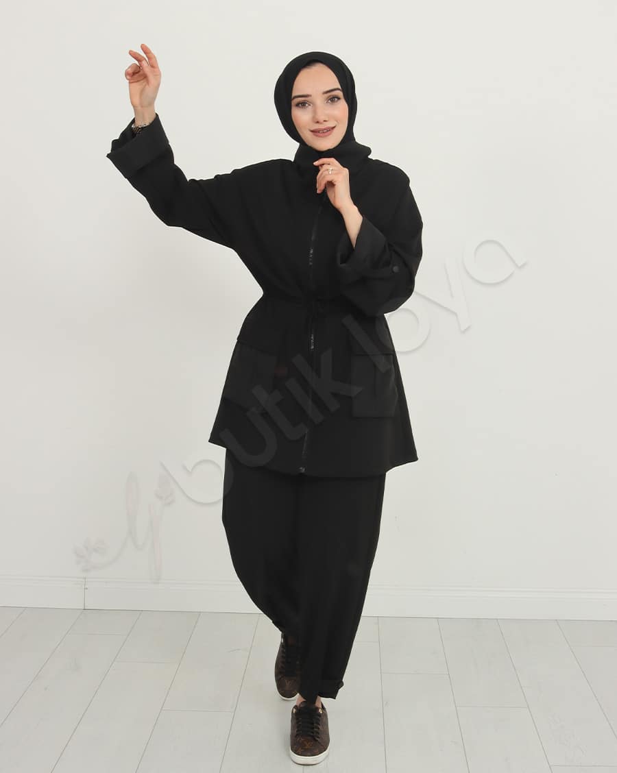 Fermuarlı Cepli İkili Takım