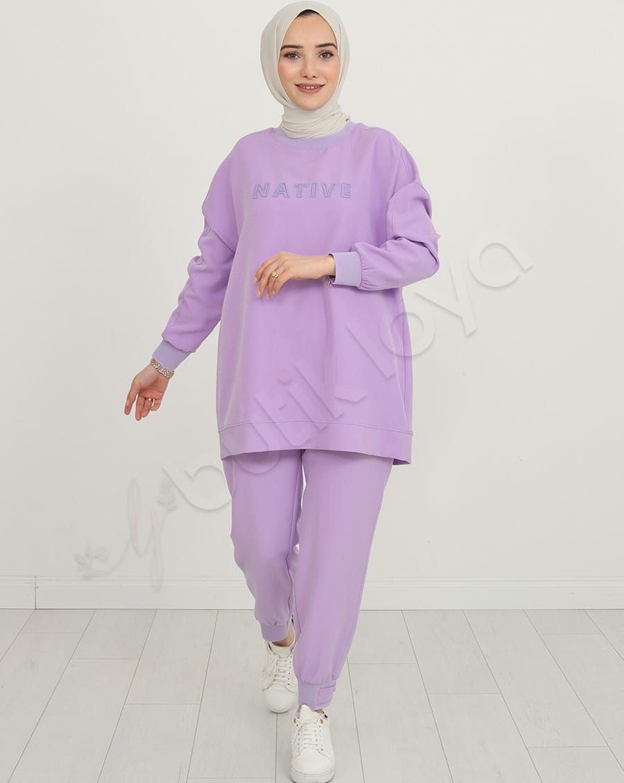 Kapüşonsuz Native Baskılı Spor Takım