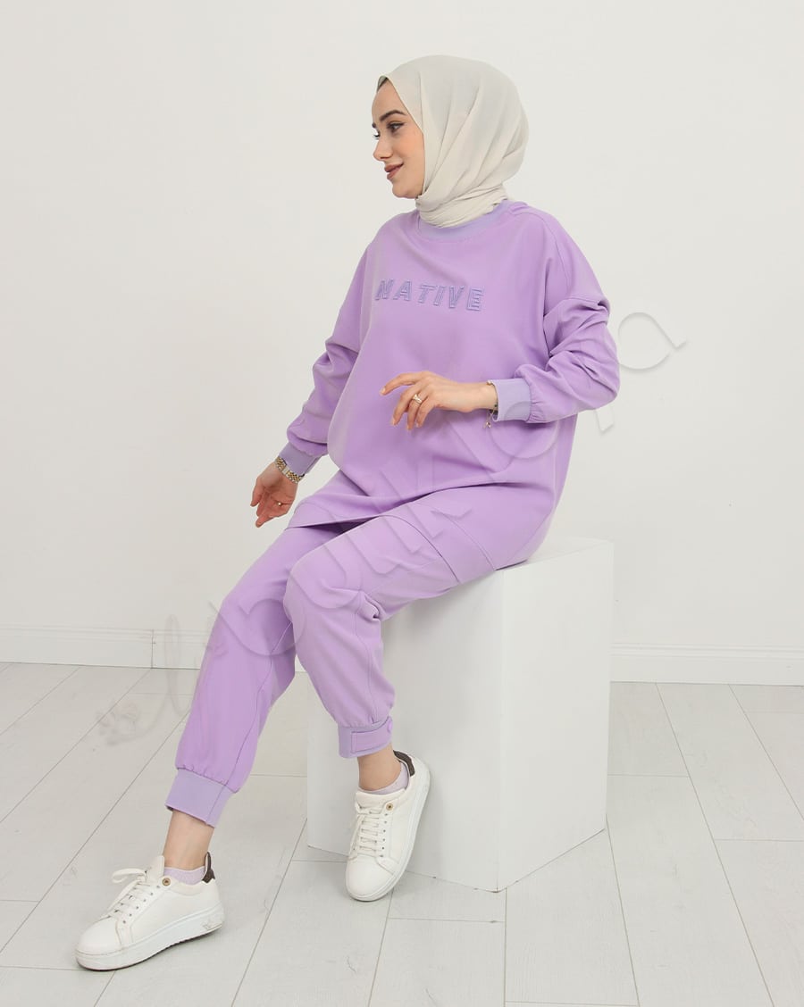 Kapüşonsuz Native Baskılı Spor Takım