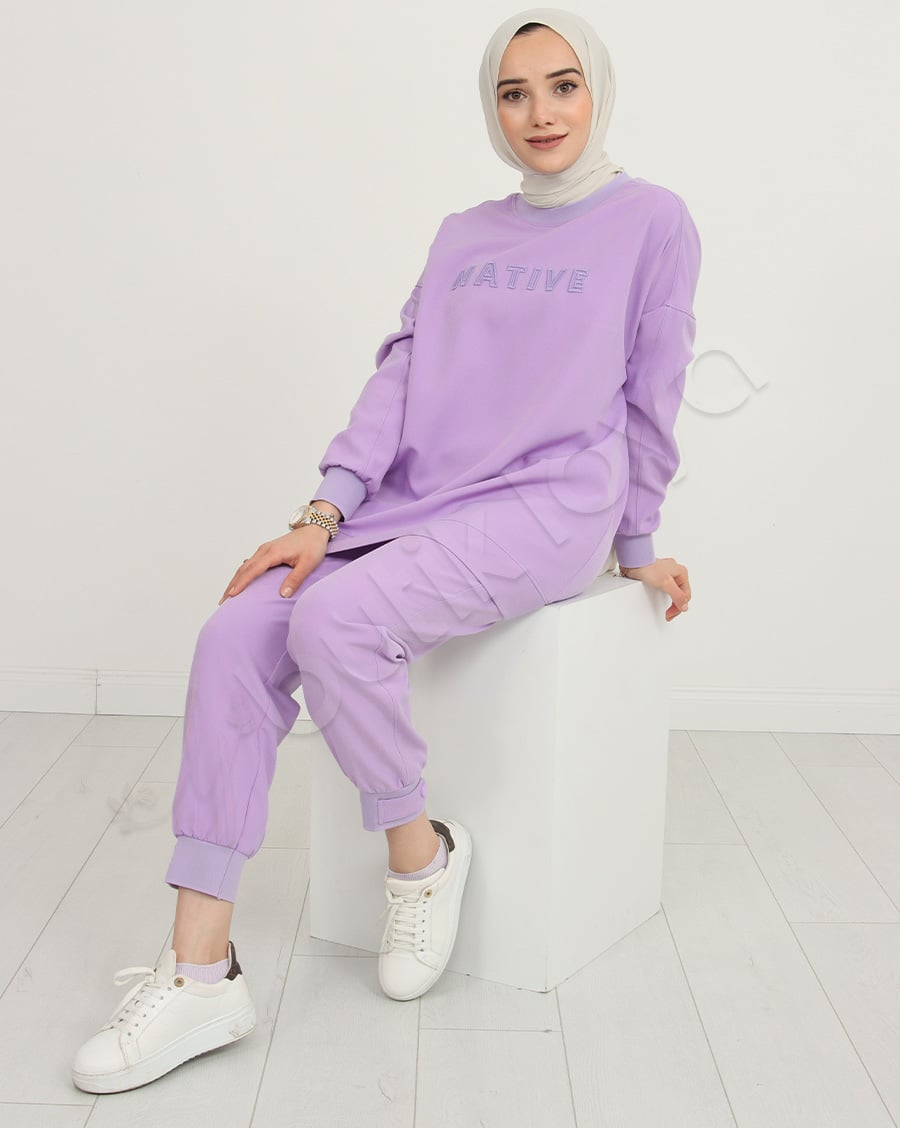 Kapüşonsuz Native Baskılı Spor Takım