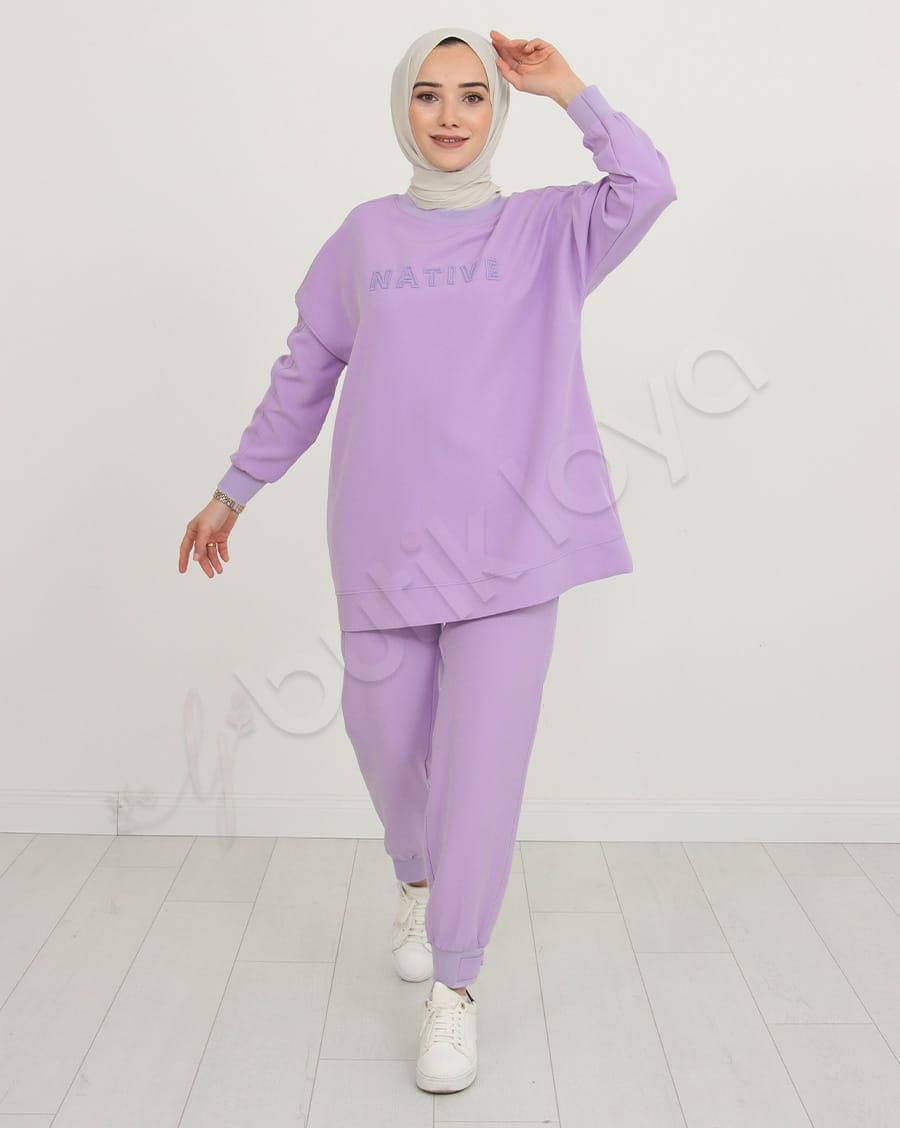 Kapüşonsuz Native Baskılı Spor Takım