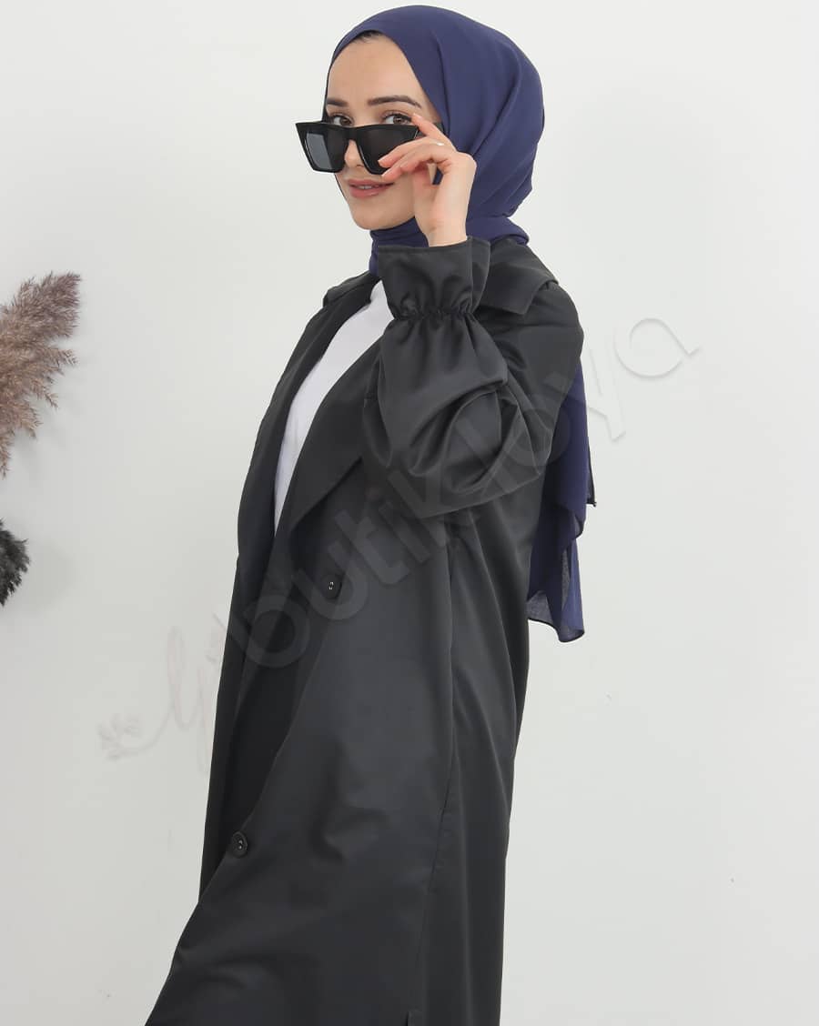 Kolu Fırfır Detaylı Trençkot