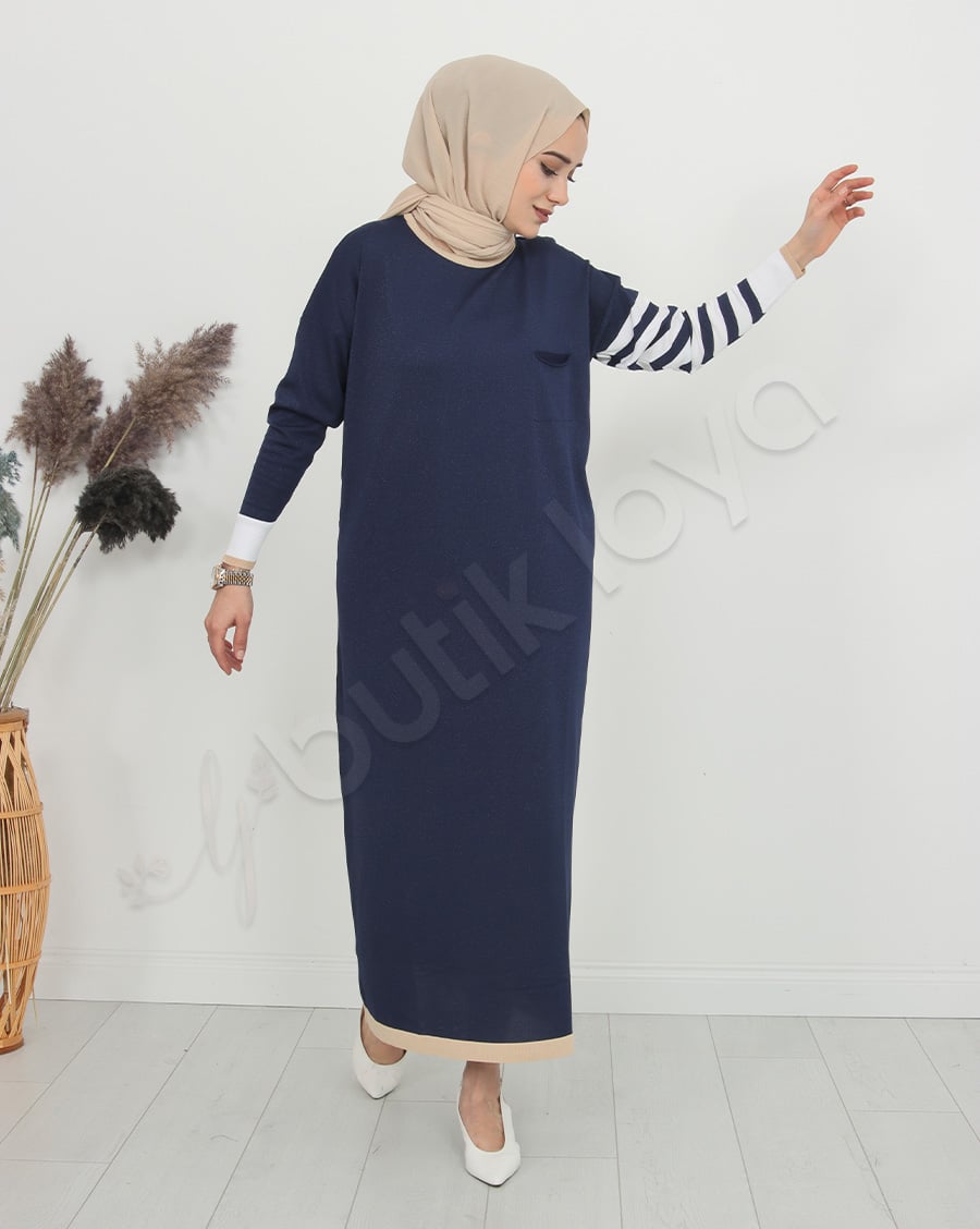 Mini Cepli Triko Elbise