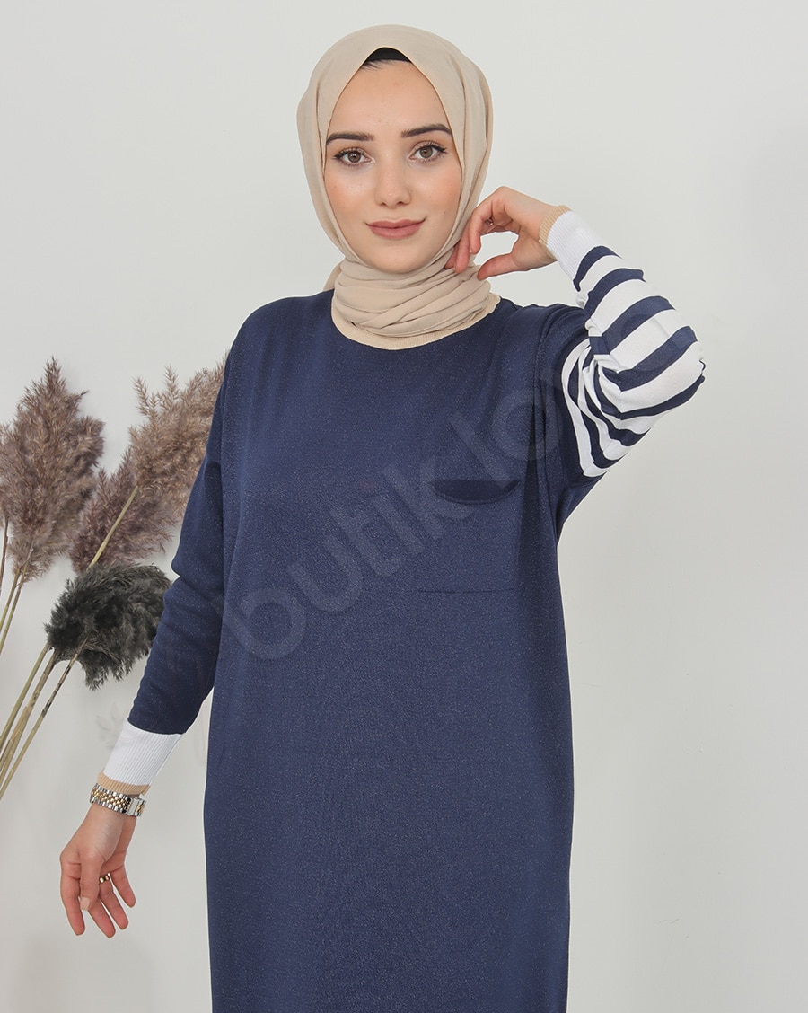 Mini Cepli Triko Elbise