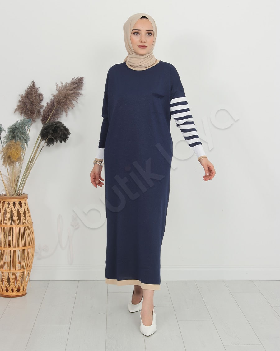 Mini Cepli Triko Elbise