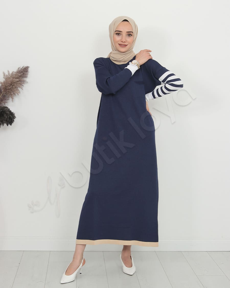 Mini Cepli Triko Elbise