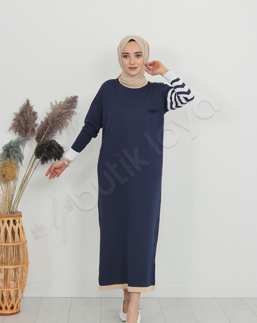 Mini Cepli Triko Elbise