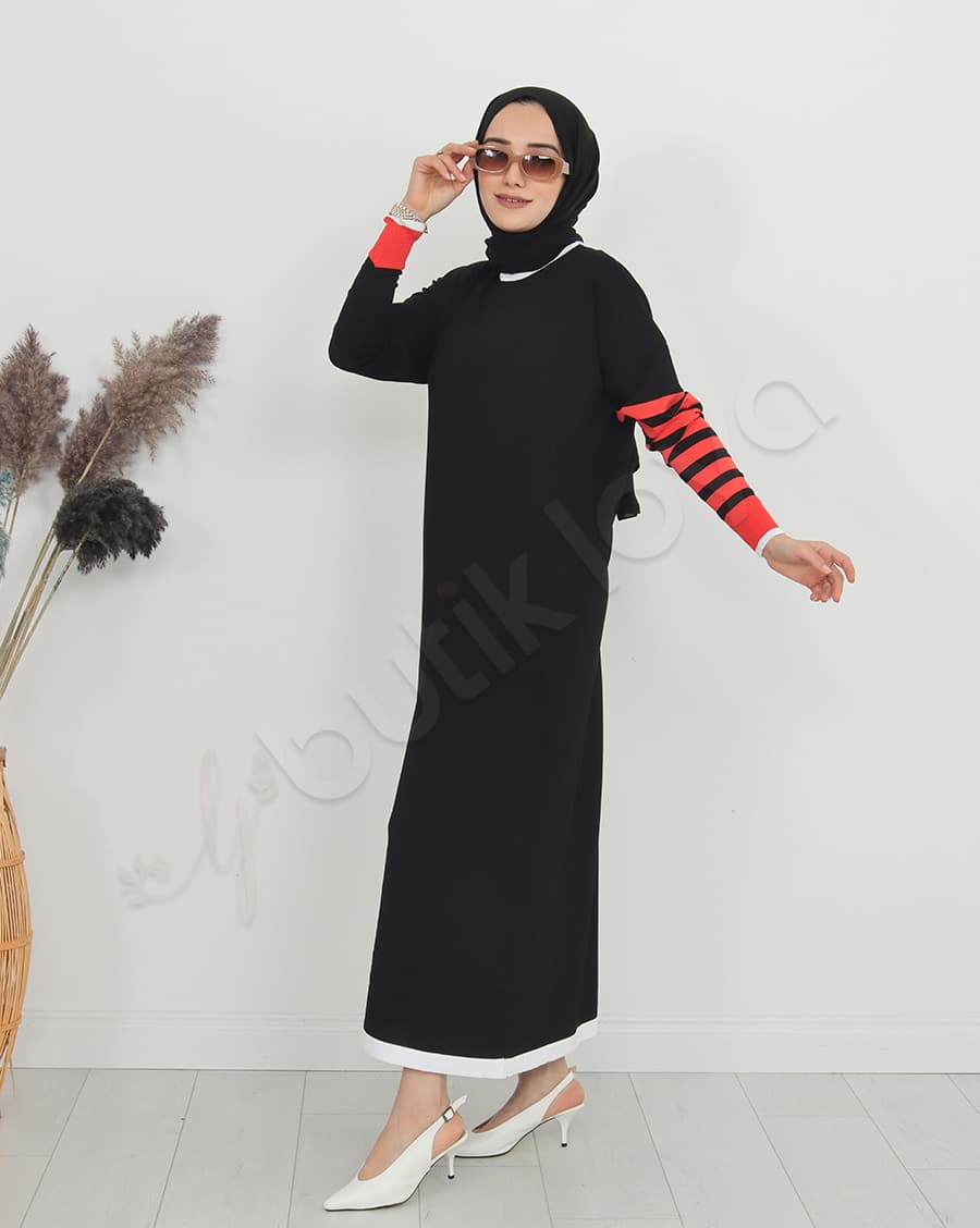 Mini Cepli Triko Elbise