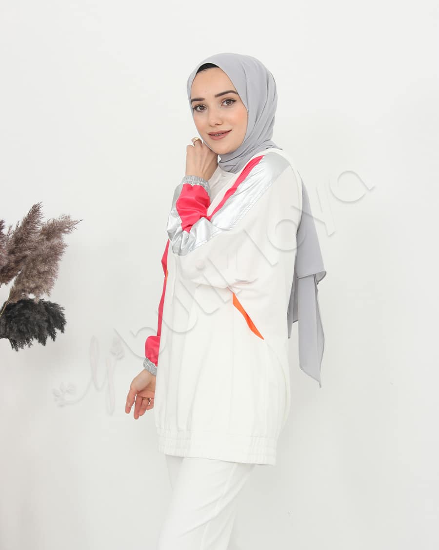 Paraşüt Bloklu Kapşonlu Sweat