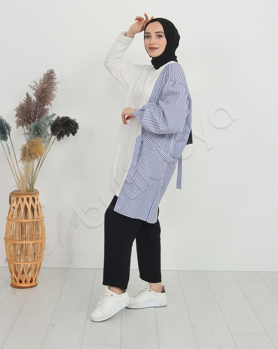 Yarı Gömlek Detaylı Sweat