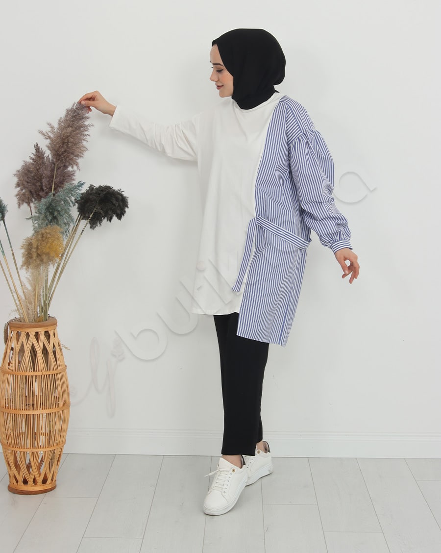 Yarı Gömlek Detaylı Sweat