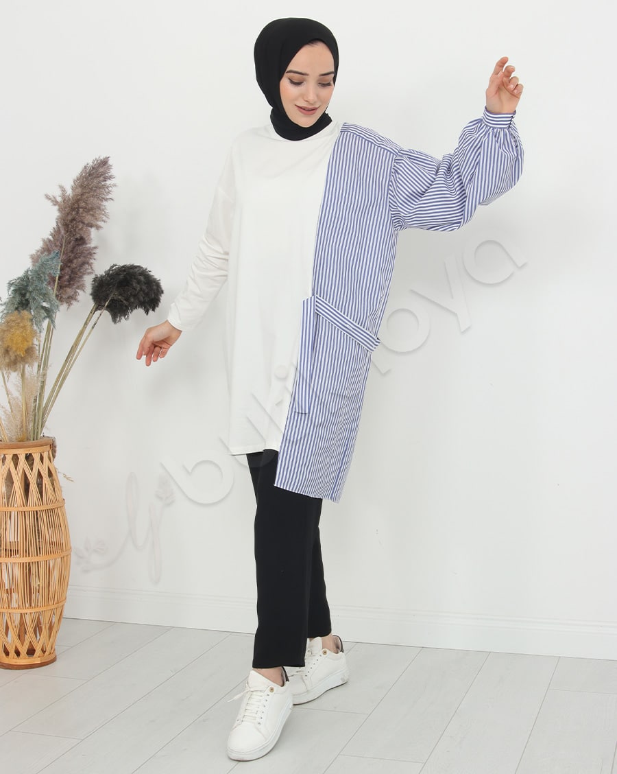 Yarı Gömlek Detaylı Sweat